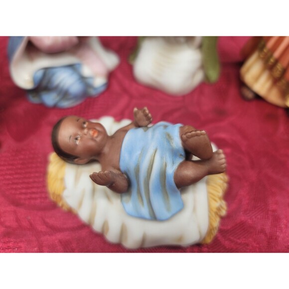 Vintage Homco Little Ones Nativity Set 6 Figurines Home Interiors #57076 - Picture 3 of 13